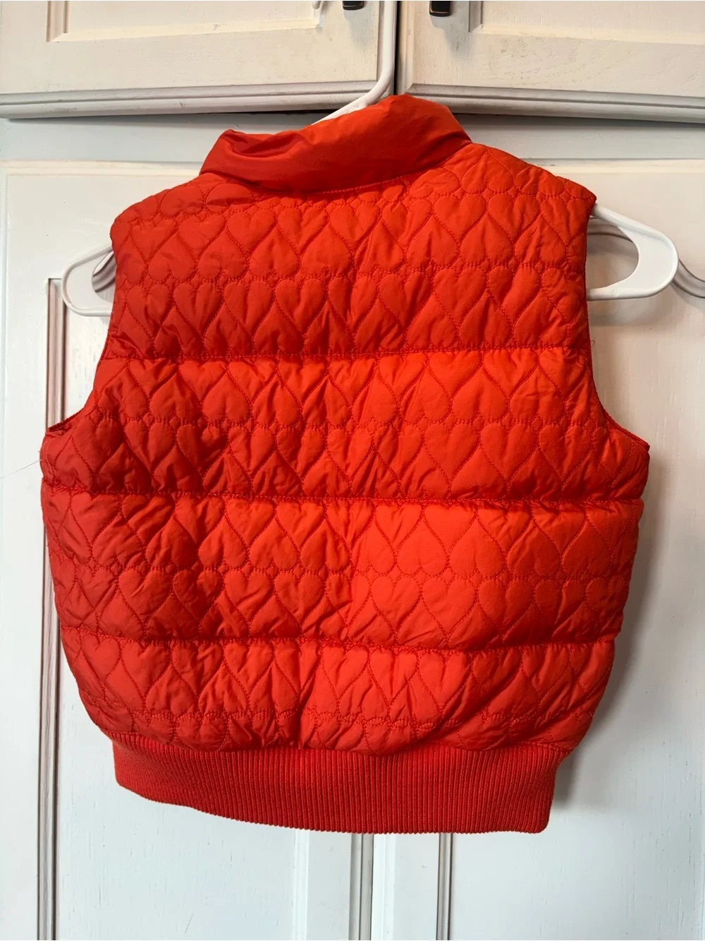 Lucky Brand Girls Red Puffer Vest with Heart Patch
